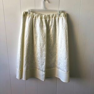 Off White Knee Length Skirt